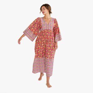 Tuckernuck Mille Resort & Travel Passion Fruit Adele Dress 100% cotton
